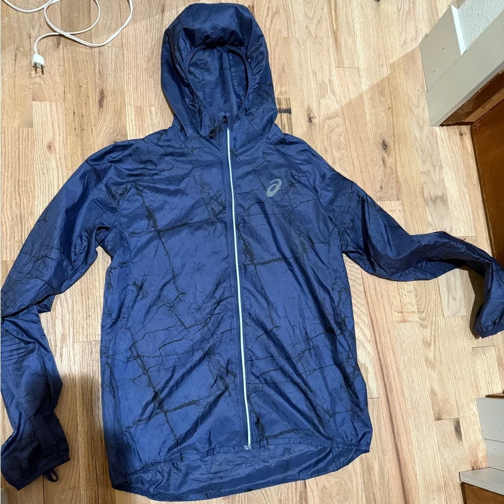 Asics Men's Navy Windbreaker Jacket - Picture 1 of 1